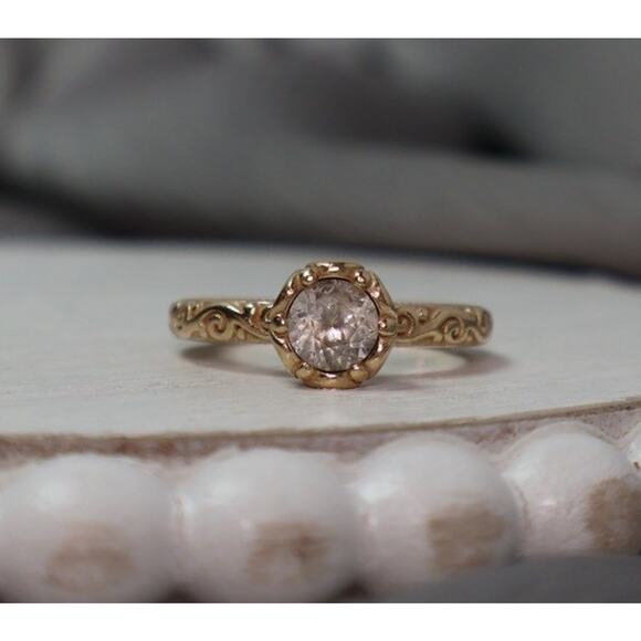 James Avery Jewelry - James Avery Gold Ring with Clear Stone